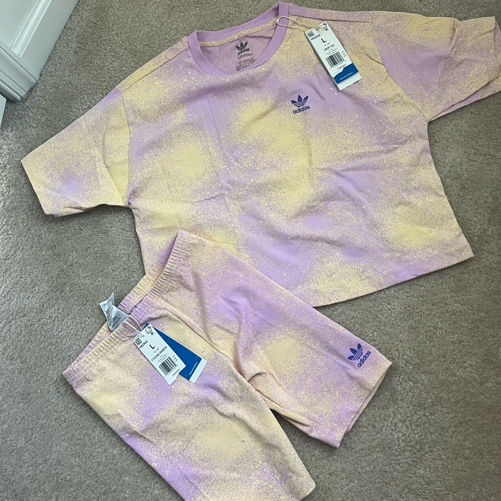 Addidas shorts anth t-shirt set